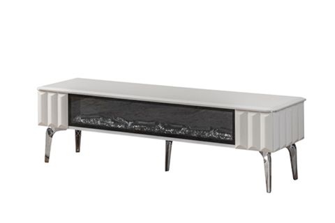 LOFT ŞÖMİNELİ TV ÜNİTESİ,  EKRU, 160 CM