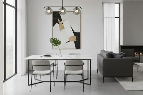 PARİS ÜÇLÜ AVİZE, FÜME SİYAH