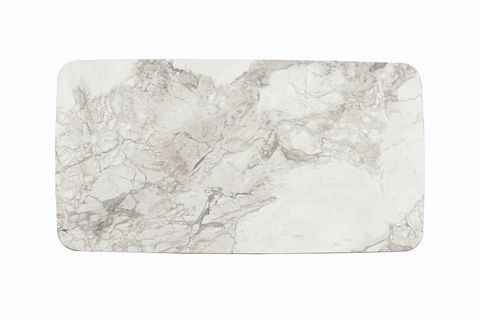 LUCİ AHŞAP ORTA SEHPA, BEYAZ, MERMER DESENLİ