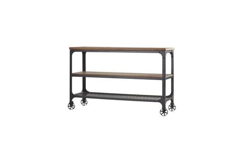 RETODESİGN ENDÜSTRİYEL TEKERLEKLİ TV SEHPASI