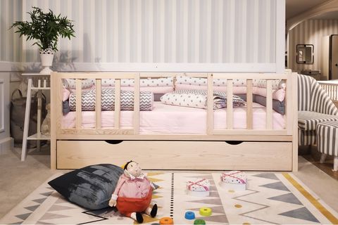 YER YATAĞI YAVRULU MONTESSORİ KARYOLA, 90X190
