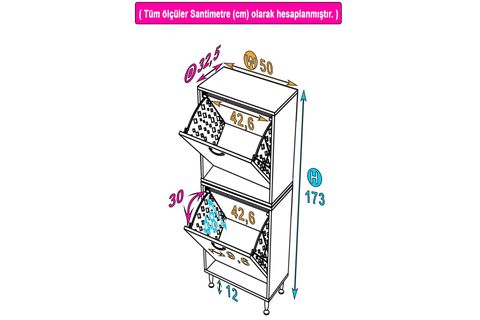 İLKİM ALT VE ÜST MODÜL SEPETLİ BANYO DOLABI, 50 CM