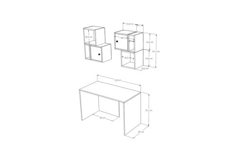 MİNİMAL ÇALIŞMA MASASI, MST CMS 1033