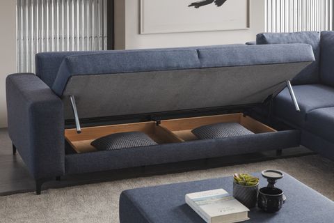 NESA KÖŞE KOLTUK, LACİVERT, METAL AYAK, SAĞ KÖŞE