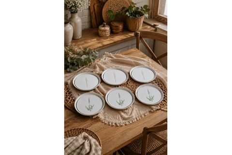 PORLAND BOTANİCAL 21CM 2'Lİ PASTA TAKIMI