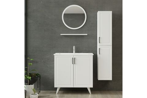 SANYA BANYO DOLABI AY2K125, BEYAZ, 100CM