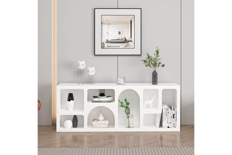 BOHEM MEBRAN KİTAPLIK, BEYAZ, 135 CM