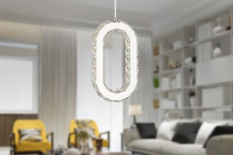 AVİGNON TEKLİ LED AVİZE, KROM