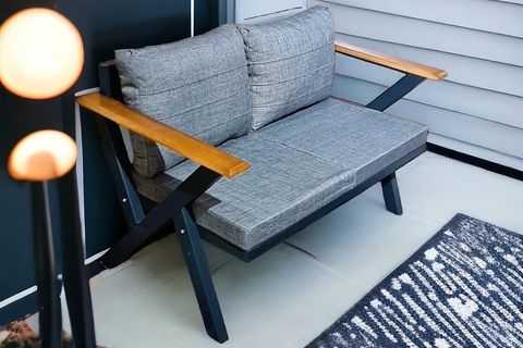 MİLAS BAHÇE BALKON TAKIMI, İKİLİ KOLTUK, AÇIK GRİ