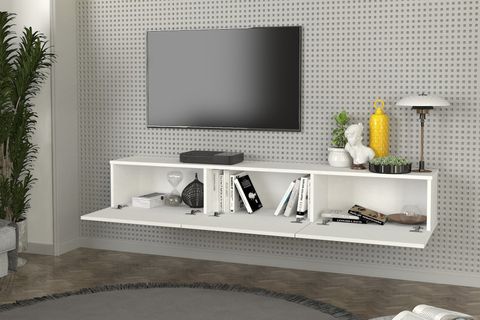 CERCEİ TV SEHPASI, LEDLİ BEYAZ