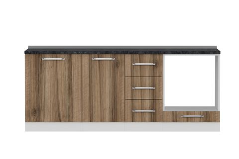 MİNAR 205 CM MUTFAK DOLABI BEYAZ DORE 205-D3-ALT MODÜL