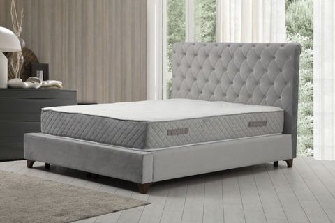 DELUXE SONATA ÇİFT KİŞİLİK BAZA+BAŞLIK+YATAK, GRİ, 140X200