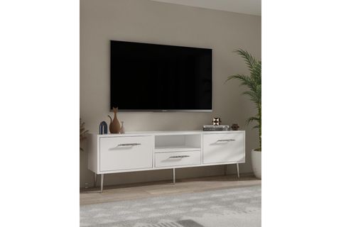 DROP TV SEHPASI, BEYAZ GÜMÜŞ, 1330DROPDD 128