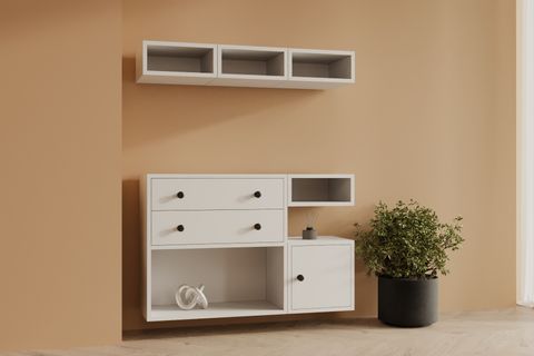 BK ÇOK AMAÇLI DOLAP, DUVARA MONTE 3 RAFLI, MST