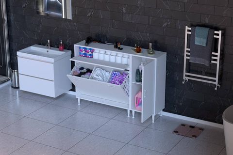 YENİCE BANYO DOLABI, 95 CM 2 SEPETLİ, 130 CM