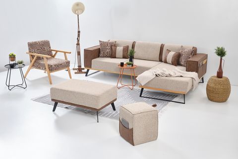 LOFT MİNİ PUF, KAHVE