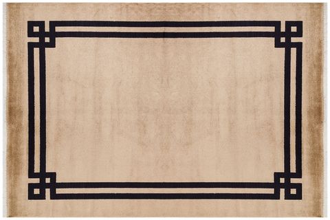 MAVERA BEJ SİYAH MAKİNE HALI 200X290