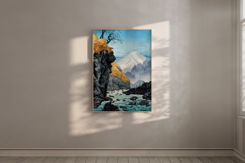 HİROAKİ TAKAHASHİ EL YAPIMI AHŞAP ÇERÇEVELİ TABLO, 50X70, I