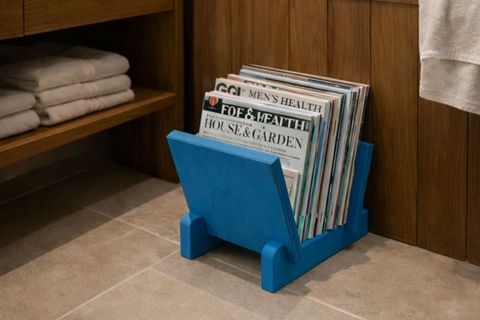 VİNTRA PLAK, DERGİ, GAZETE, KİTAP İÇİN MODÜLER RAF, MAVİ RENK