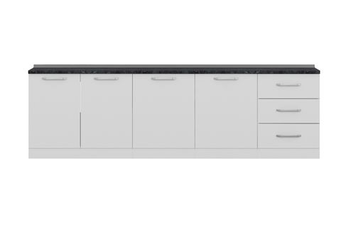 MİNAR 280 CM MUTFAK DOLABI BEYAZ 280-B2-ALT MODÜL