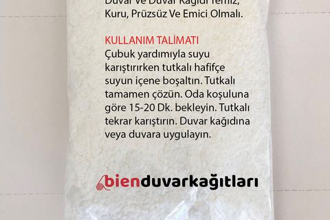 BİENFİKS ITHAL ÖZEL ÜRETİM DUVAR KAĞIDI YAPIŞTIRICISI TUTKALI 125 GR. ( 20 M2/1-4 RULO IÇİN YETERLİ) BNFİX125GR