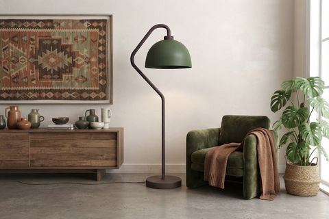CURVELLA LAMBADER, BROWN GREEN