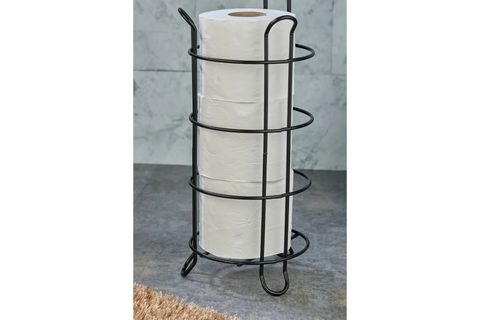 VİPGROSS SİYAH YUVARLAK STANDLI YEDEKLİ WC KAĞITLIK