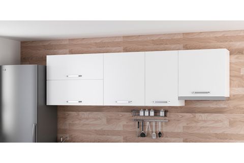 MİNAR 255 CM MUTFAK DOLABI BEYAZ 255-B8-ÜST MODÜL