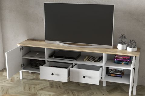 LUMERA MODERN TV ÜNİTESİ, 2 KAPAKLI 2 ÇEKMECELİ