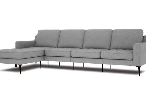 NORMOD GRİ DÖRTLÜ MODÜLER KÖŞE KOLTUK METAL SİYAH AYAK