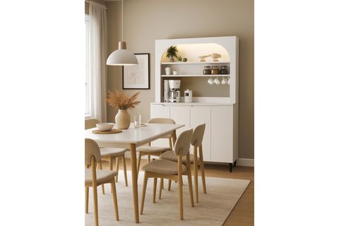 MELİNTA 4 KAPAKLI LED’Lİ MUTFAK DOLABI, KAHVE KÖŞESİ