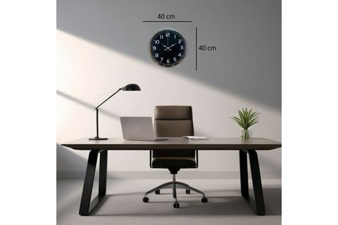 SİLVER SHADOW METAL DUVAR SAATİ 40 CM