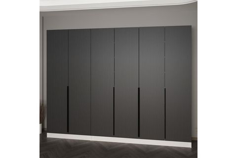 KALE 210 CM 6 KAPAKLI 4B RAF PORTMANTO, BYZ MBR ÇİZGİLİ ANT