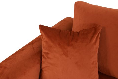 NERO KADİFE KÖŞE KOLTUK, KİREMİT, 250X160, SOL KÖŞE