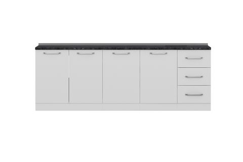 MİNAR 235 CM MUTFAK DOLABI BEYAZ 235-B2-ALT MODÜL
