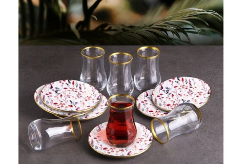36 PARÇA PASTA KAHVALTI SERVİS SUNUM TAKIMI ÇEYİZ SETİ, SERAMİK