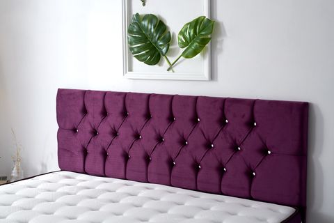 NİRON VİOLET BAZA BAŞLIK VE ORTA SERT YATAK SETİ, 160X200