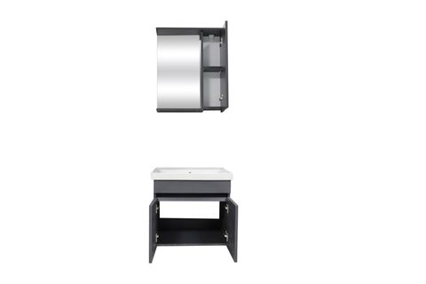 KAREN BANYO ARYA BANYO DOLABI SETİ, 60 CM, MAT ANTRASİT