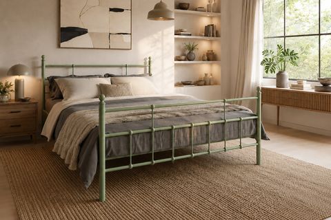 UNİMET LALAS METAL KARYOLA, YEŞİL, 140X200