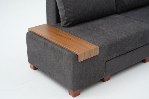 PERENNA YATAKLI ÜÇLÜ KOLTUK, ŞÖNİL, ANTRASİT