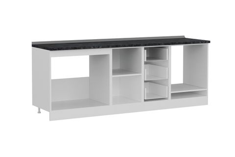 MİNAR 225 CM MUTFAK DOLABI BEYAZ 225-B3-ALT MODÜL