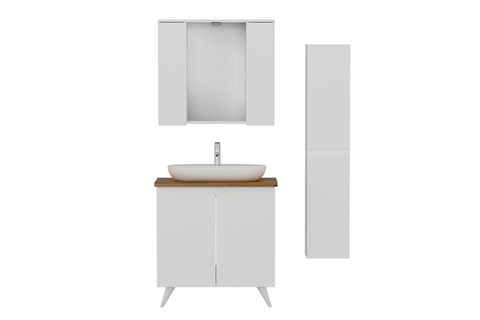 NİKA BANYO DOLABI AY2K101, BEYAZ, 85 CM