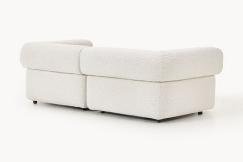 ALBA BUKLE MODÜLER İKİLİ KOLTUK, BEYAZ