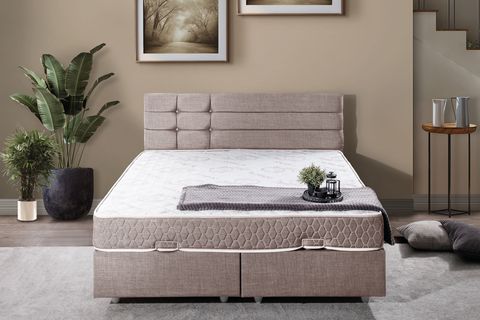 VİYANA BAZA BAŞLIK LETTO YATAK SETİ, KAHVERENGİ, 150X200