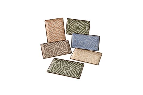 PORLAND ORTANCA 6 PARÇA SERVİS MEZE TABAĞI 13X18CM PORSELEN