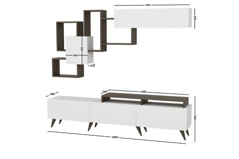 EVDEKİMODA AMMY TV ÜNİTESİ 01, BEYAZ