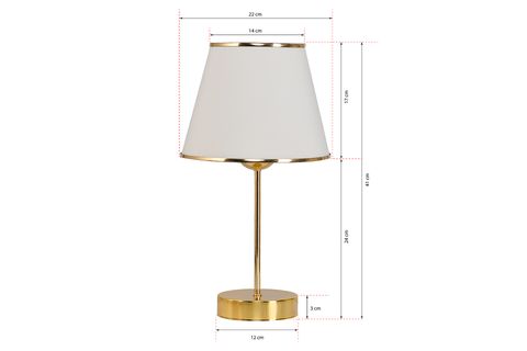 EVLİGHT İKİLİ MİRZA ABAJUR, GOLD KREM