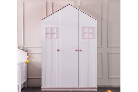 ÇEŞME MONTESSORİ ÇOCUK ODASI TAKIMI, PEMBE, 3 KAPAKLI