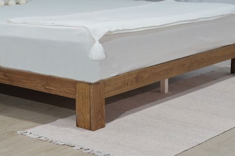 MSM EKO BERLİN DOĞAL AHŞAP KARYOLA, CEVİZ, 140X200