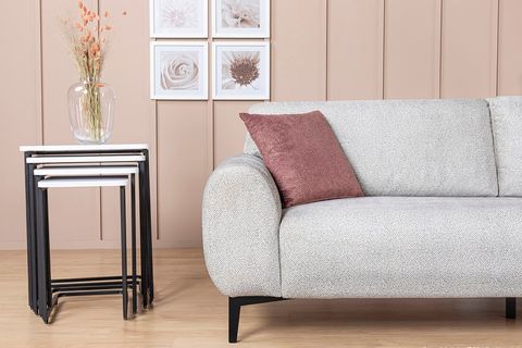 Yataklı Kahve Rengi Üçlü Koltuk